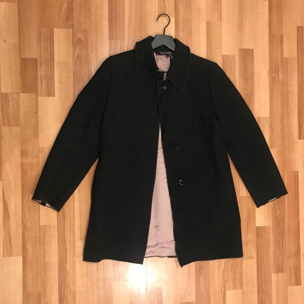 NWOT Teret Bantine Virgin Wool Coat - Picture 1 of 7
